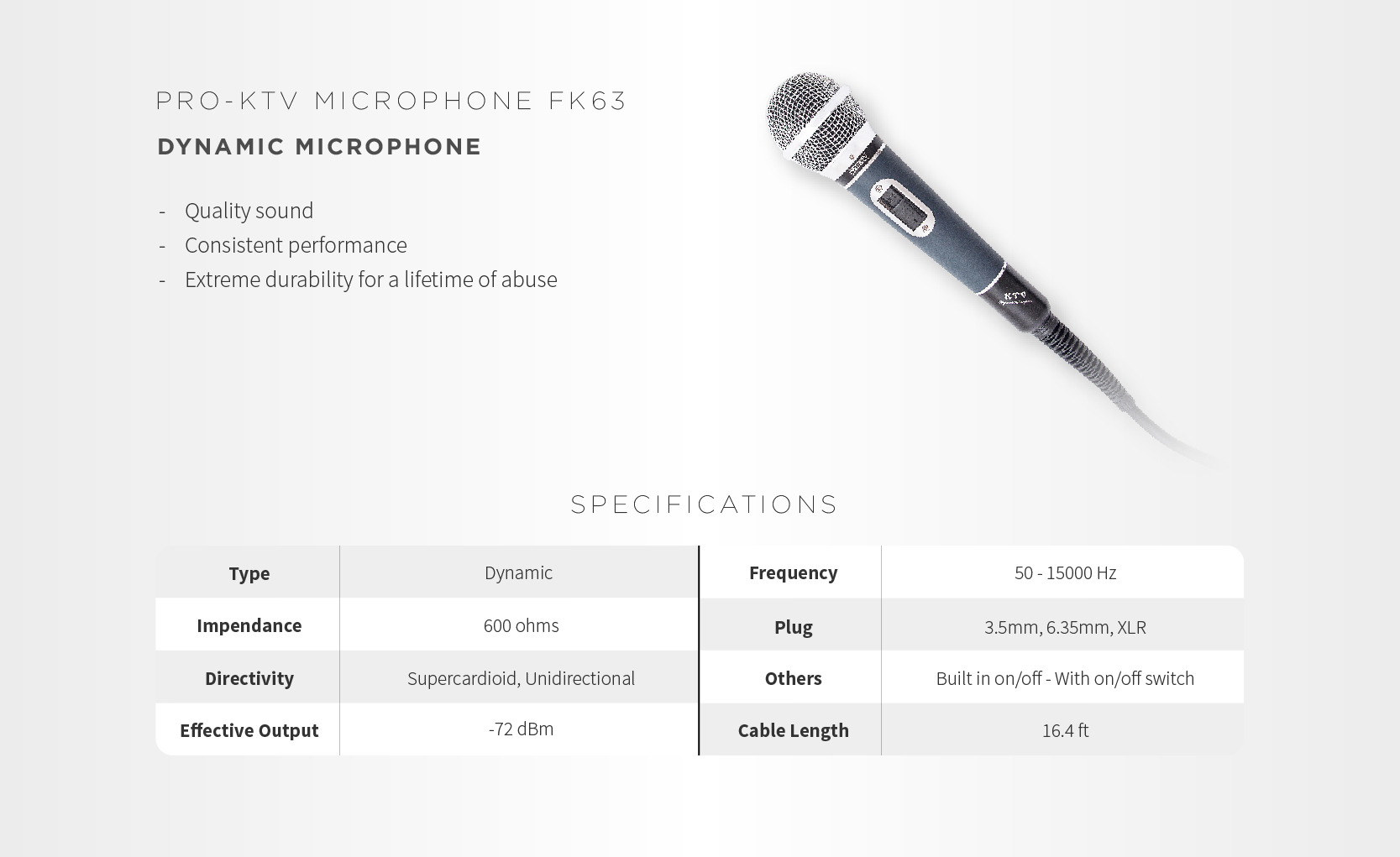 Dynamic Microphone Weight 1kg
